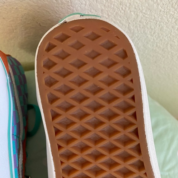 Vans Sk8-Hi Orange and Checkered Sneakers Womens size 8 - Picture 14 of 16